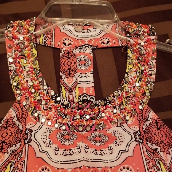 INC dress, almost maxi with asymmetrical hem - Picture 5 of 7